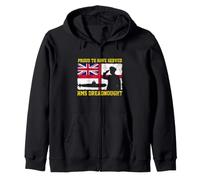 Proud HMS Dreadnought Veteran Flag UK British Submarine Zip Hoodie