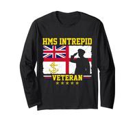 Proud HMS Intrepid Veteran Aircraft Carrier British Military Long Sleeve T-Shirt