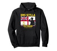 Proud HMS Scylla Veteran Aircraft Carrier British Military Pullover Hoodie