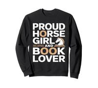 Proud Horse Girl And Book Lover Reading Sweatshirt