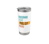 Proud Husband Dad Pool Guy Hero Funny Father Stainless Steel Insulated Tumbler