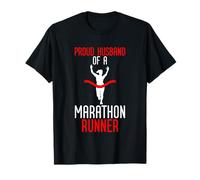 Proud Husband Of A Marathon Runner Athletic Support - T-Shirt
