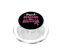 Proud Husband Of A Survivor Breast Cancer Awareness PopSockets PopGrip for MagSafe