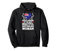 Proud Husband of Beautiful Australian Wife Australia Flag Pullover Hoodie