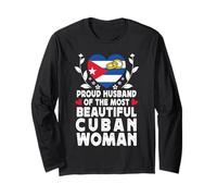 Proud Husband of Beautiful Cuban Wife Cuba Flag Long Sleeve T-Shirt