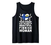 Proud Husband of Beautiful Finnish Wife Finland Flag Tank Top