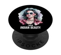 Proud Indian woman for India fans PopSockets Adhesive PopGrip