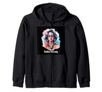 Proud Indian woman for India fans Zip Hoodie
