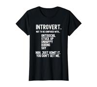 Proud Introvert Myths and Misconceptions Personality T-Shirt, Women, Black, XX-Large