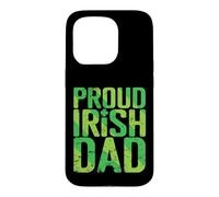 Proud Irish Dad Clover Gift Case for iPhone 15 Pro