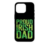 Proud Irish Dad Clover Gift Case for iPhone 16 Pro