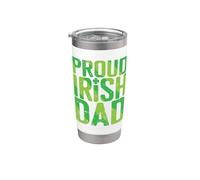 Proud Irish Dad Clover Gift Stainless Steel Insulated Tumbler