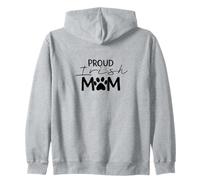Proud Irish Mom Irish Terrier Dog Lover Zip Hoodie
