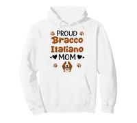 Proud Italian Pointer Mom Bracco Italiano Dog Lover Pullover Hoodie