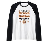 Proud Italian Pointer Mom Bracco Italiano Dog Lover Raglan Baseball Tee