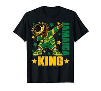 Proud Jamaica King Jamaican Independence Day Dabbing Boys T-Shirt