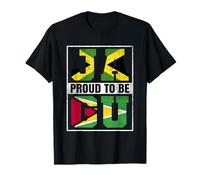 Proud Jamaican Guyanese Mix Jamaica and Guyana Heritage T-Shirt