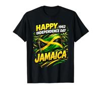 Proud Jamaican Happy Independence Day 1962 Jamaica Value Graphic T-Shirt, Men, Black, S