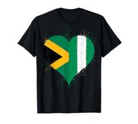 Proud Jamaican Nigerian A Cool Vintage Jamaica Nigeria Flag T-Shirt