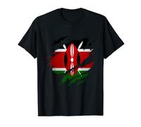 Proud Kenyan Shirts | Torn Ripped Kenya Flag T-Shirt