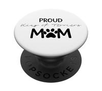 Proud King of Terriers Mom Airedale Terrier Dog Lover PopSockets Adhesive PopGrip