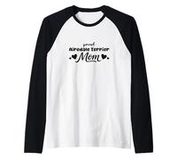 Proud King of Terriers Mom Airedale Terrier Dog Lover Raglan Baseball Tee