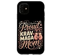 Proud Krav Maga Mom Pink Boxing Gloves Heart Case for iPhone 11