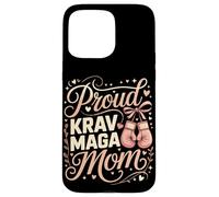 Proud Krav Maga Mom Pink Boxing Gloves Heart Case for iPhone 15 Pro Max