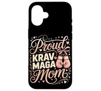 Proud Krav Maga Mom Pink Boxing Gloves Heart Case for iPhone 16