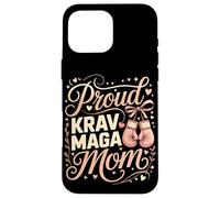Proud Krav Maga Mom Pink Boxing Gloves Heart Case for iPhone 16 Pro Max