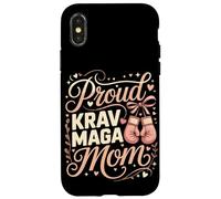 Proud Krav Maga Mom Pink Boxing Gloves Heart Case for iPhone X/XS