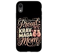 Proud Krav Maga Mom Pink Boxing Gloves Heart Case for iPhone XR