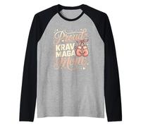 Proud Krav MAGA Mom Pink Boxing Gloves Heart Raglan Baseball Tee