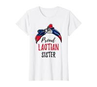 Proud Laotian Sister Value Graphic T-Shirt, Women, White, XS