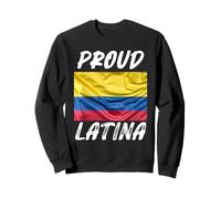 Proud Latina Hispanic Heritage Month Columbia flag Sweatshirt