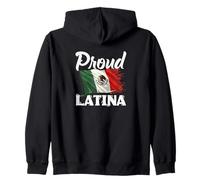 Proud Latina Mexican Pride Flag Mexico Roots Heritage Zip Hoodie