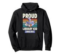 Proud Library Kid Since 2012 Birth Year Book Lover Birthday Pullover Hoodie