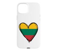 Proud Lithuanian Boy Girl Aunt Dad Mama Lithuania Flag Heart Case for iPhone 15 Plus