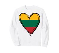 Proud Lithuanian Boy Girl Aunt Dad Mama Lithuania Flag Heart Sweatshirt