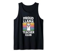 Proud Llama Teacher Club Funny Graphic Tank Top