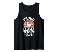 Proud Llama Teacher Club Sunset Tank Top