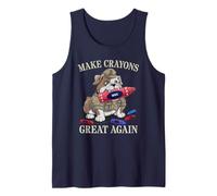 Proud Make Crayons Great Again My Corp Team Military Jarhead Tank Top