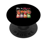 Proud Mama Loving Strong Beautiful Kind Mother's Day Floral PopSockets Adhesive PopGrip