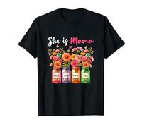 Proud Mama Loving Strong Beautiful Kind Mother's Day Floral T-Shirt