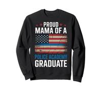 Proud Mama Of A Police Academy Graduate Blue Line Flag Mom Sweatshirt