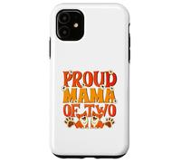 Proud Mama of Two Dogs Retro Corgi Mom Paw Print Style Case for iPhone 11