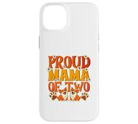 Proud Mama of Two Dogs Retro Corgi Mom Paw Print Style Case for iPhone 14 Plus