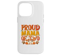 Proud Mama of Two Dogs Retro Corgi Mom Paw Print Style Case for iPhone 14 Pro Max