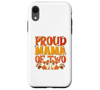 Proud Mama of Two Dogs Retro Corgi Mom Paw Print Style Case for iPhone XR