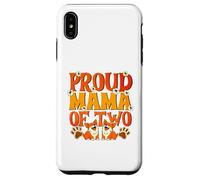 Proud Mama of Two Dogs Retro Corgi Mom Paw Print Style Case for iPhone XS Max